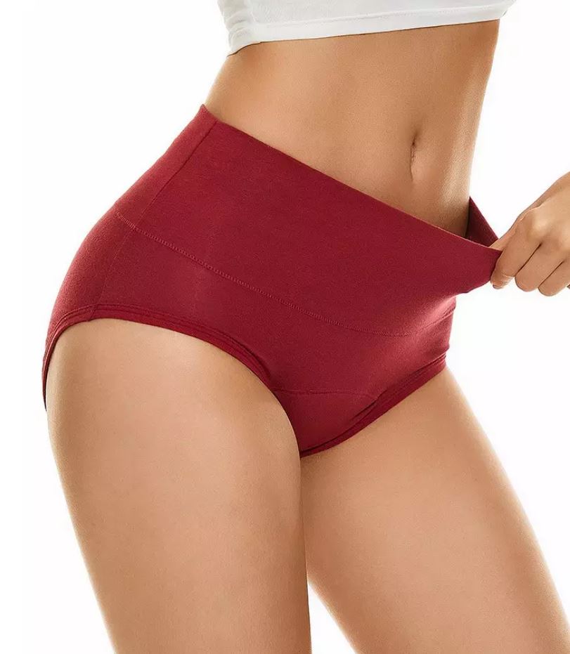 5 Pack Womens Cotton Period Panties Heavy Flow Leakproof Menstrual